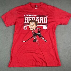 Chicago Blackhawks Shirt Mens Large Red NHL Hockey Connor Bedard 98 500 Level